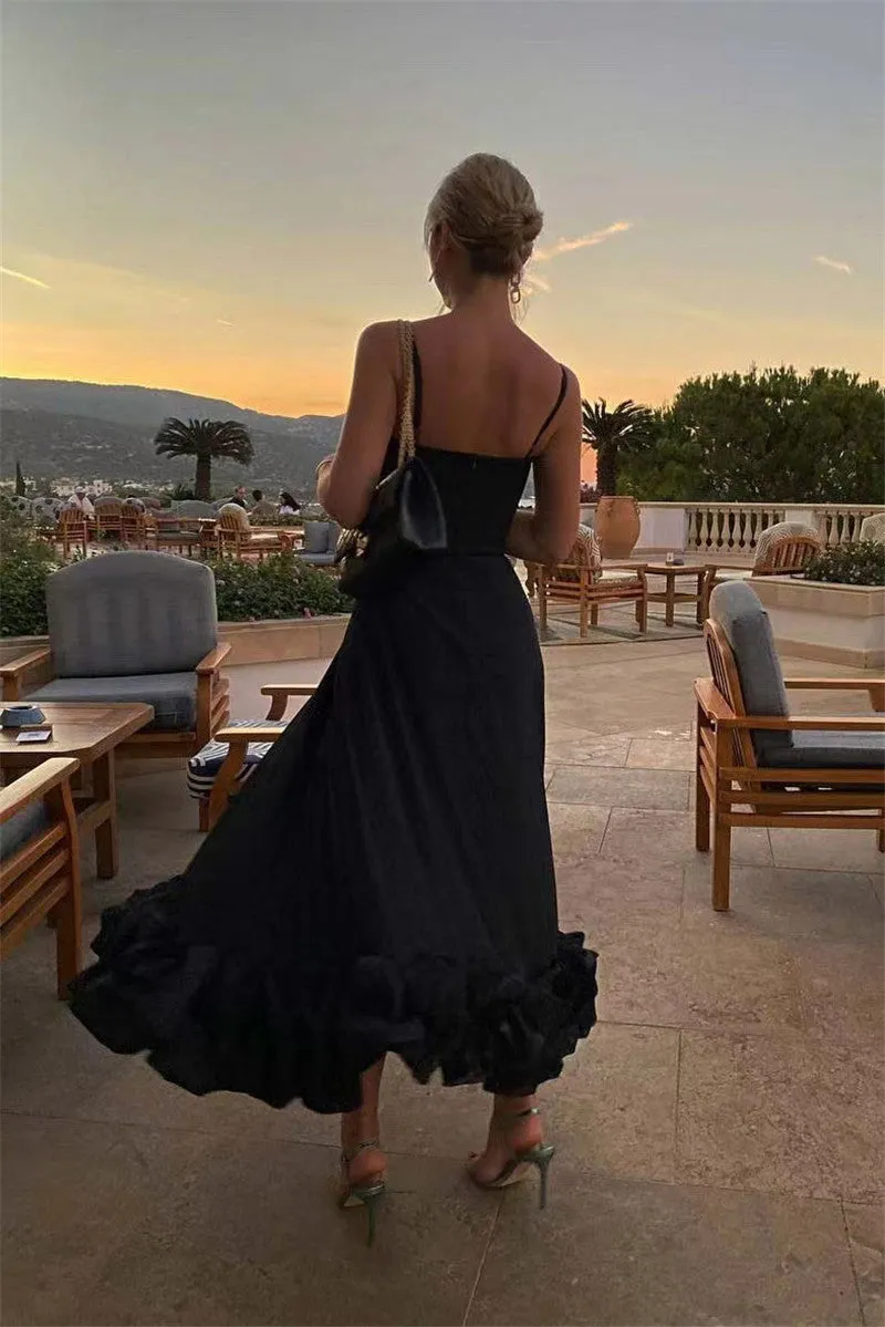 Сlara Flower Hem Sexy Midi Dress