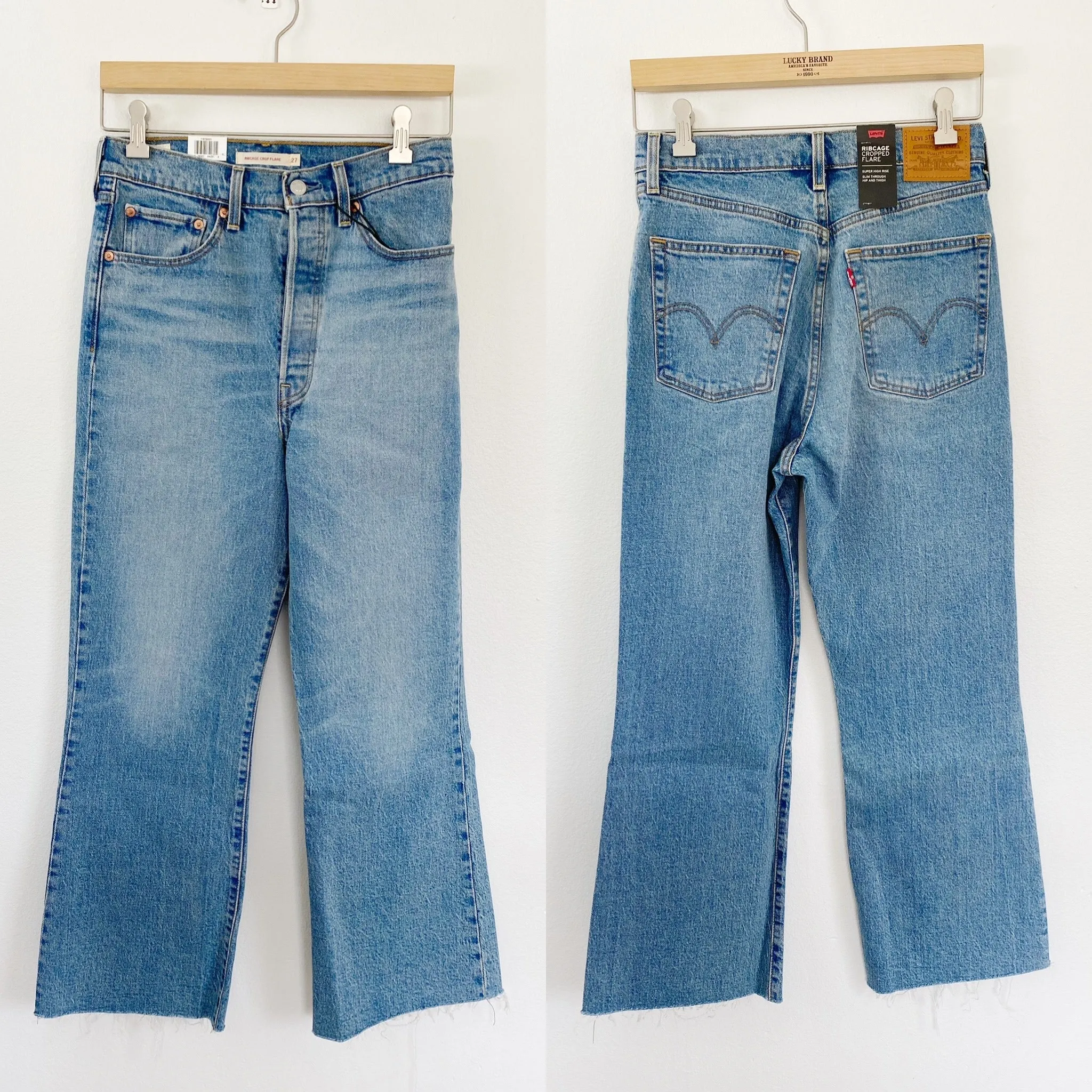 Levi's Ribcage Crop Flare Denim Jeans NWT 27