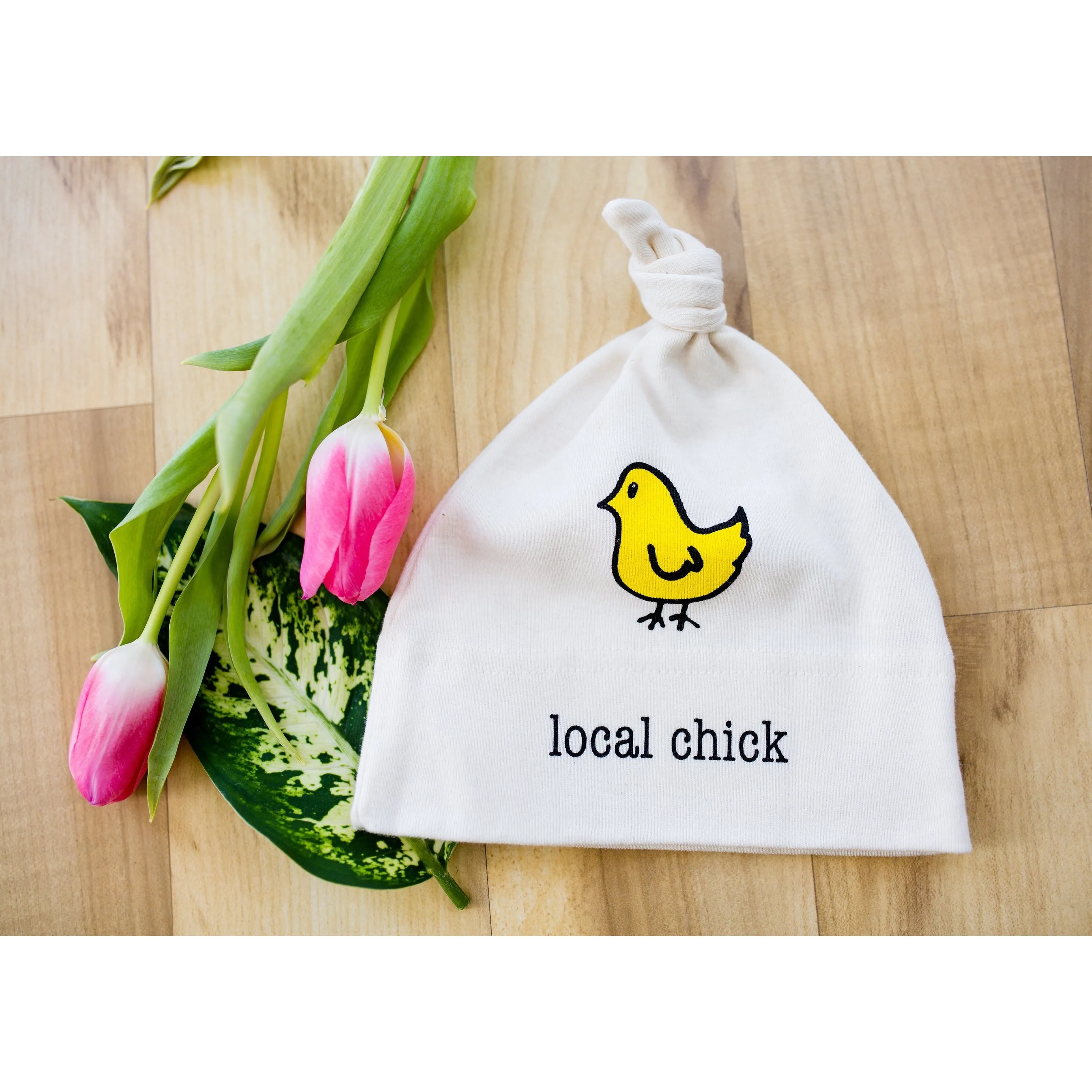 Local Chick Short Sleeve Romper & Hat Gift Set