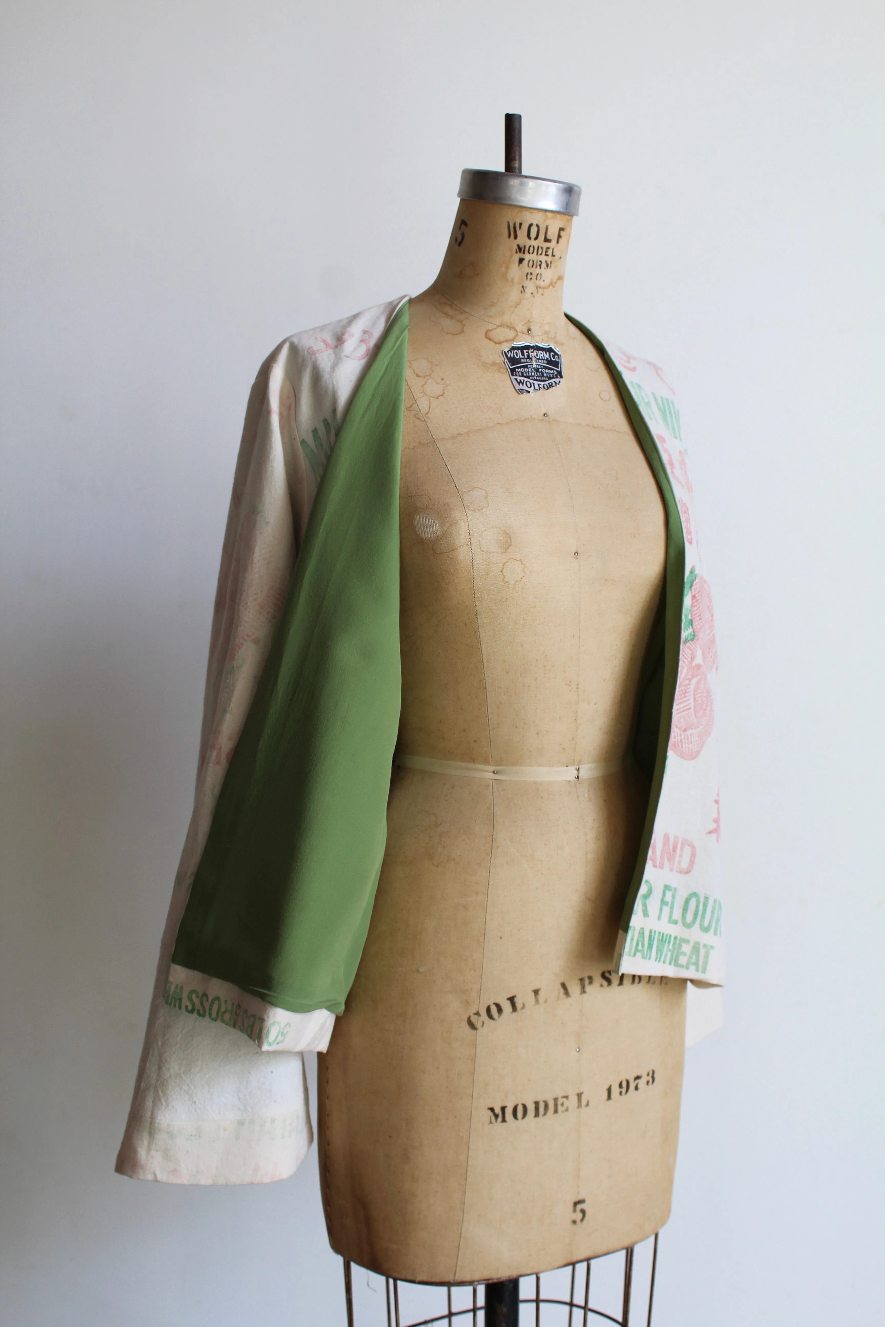Malayan Roses Cropped Flour Sack Jacket