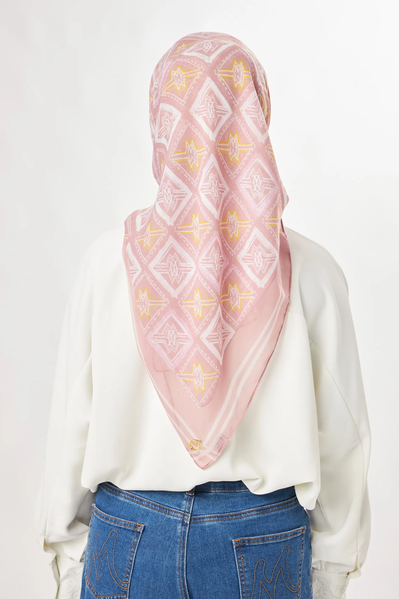 Marny Square Scarf - Dusty Pink