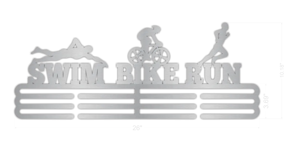 Medal hanger- Swim Bike Run -3-Layer