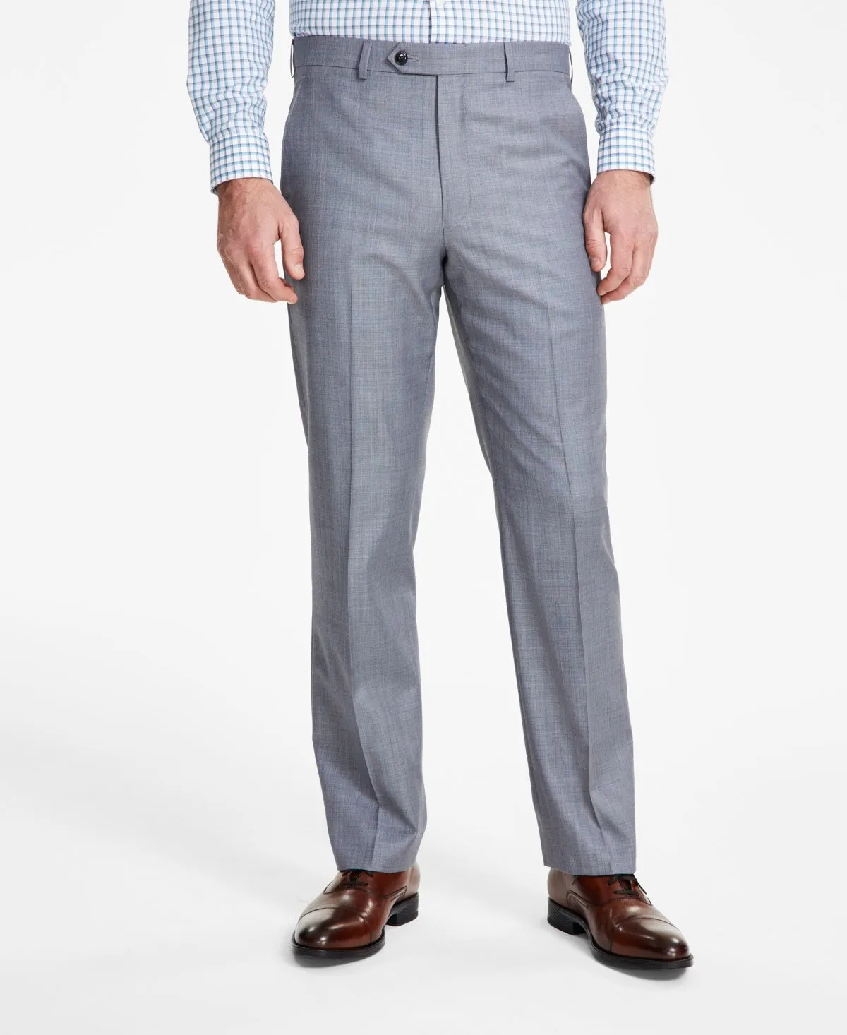 Michael Kors Mens Regular fit Dress Pants 36 / 30 Grey Solid Stretch