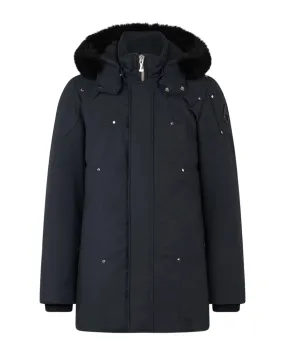 Moose Knuckles Stirling Parka Jacket Fox Fur Navy/ Black