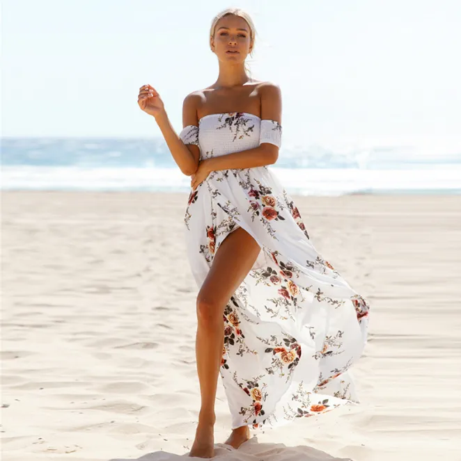 Off shoulder maxi dress