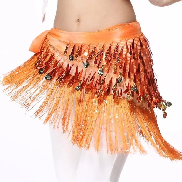 Oriental Coins Belt Women Belly Dance Costumes Accessories Sequin Tassel Hip Scarf Belly Dance Belt Hip Scarf Bellydance