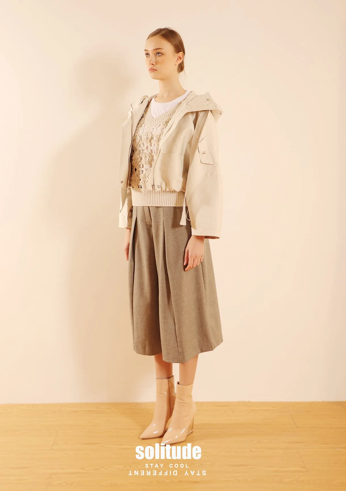 Oversize Cropped Nylon Jacket