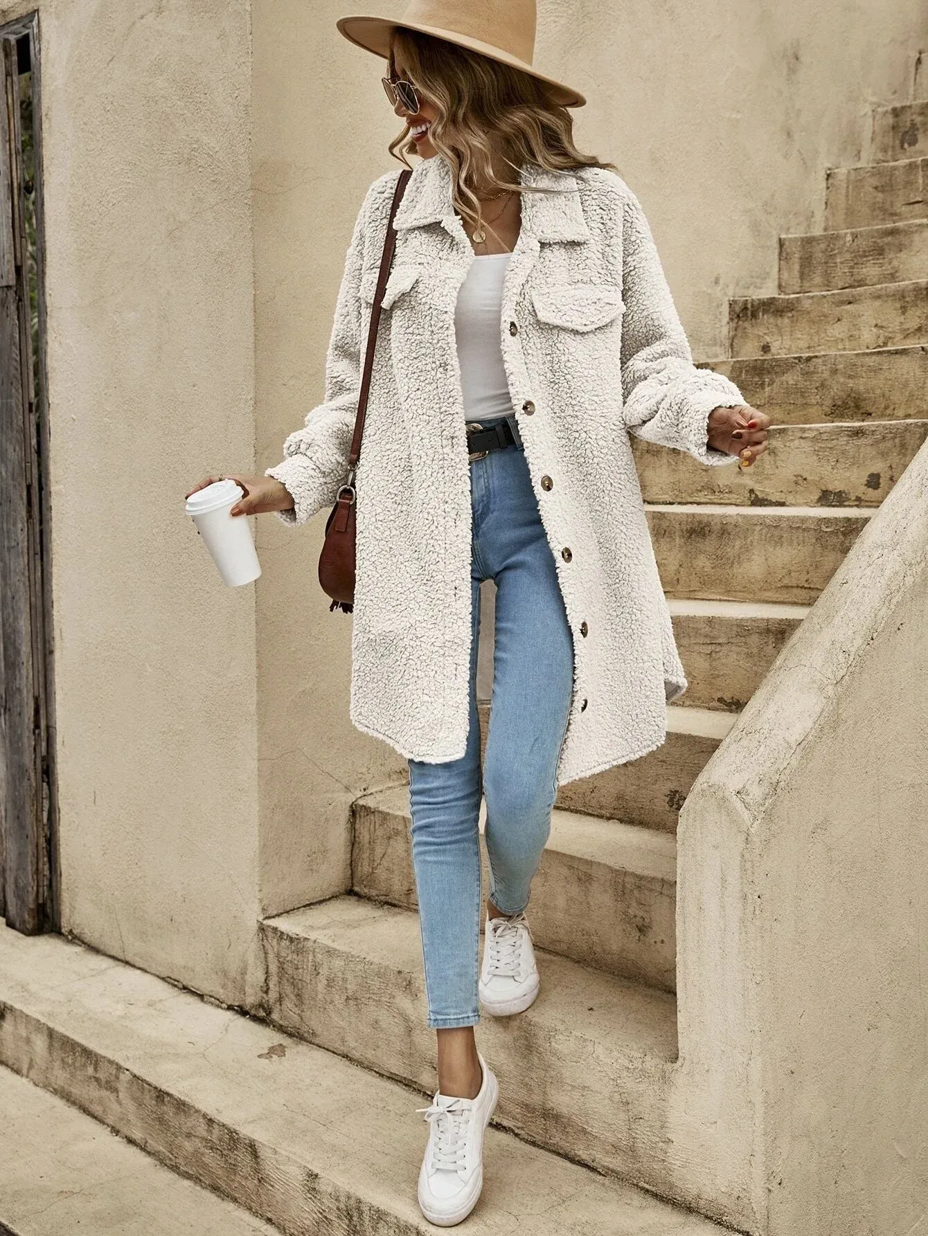 Oversized Sherpa Jas