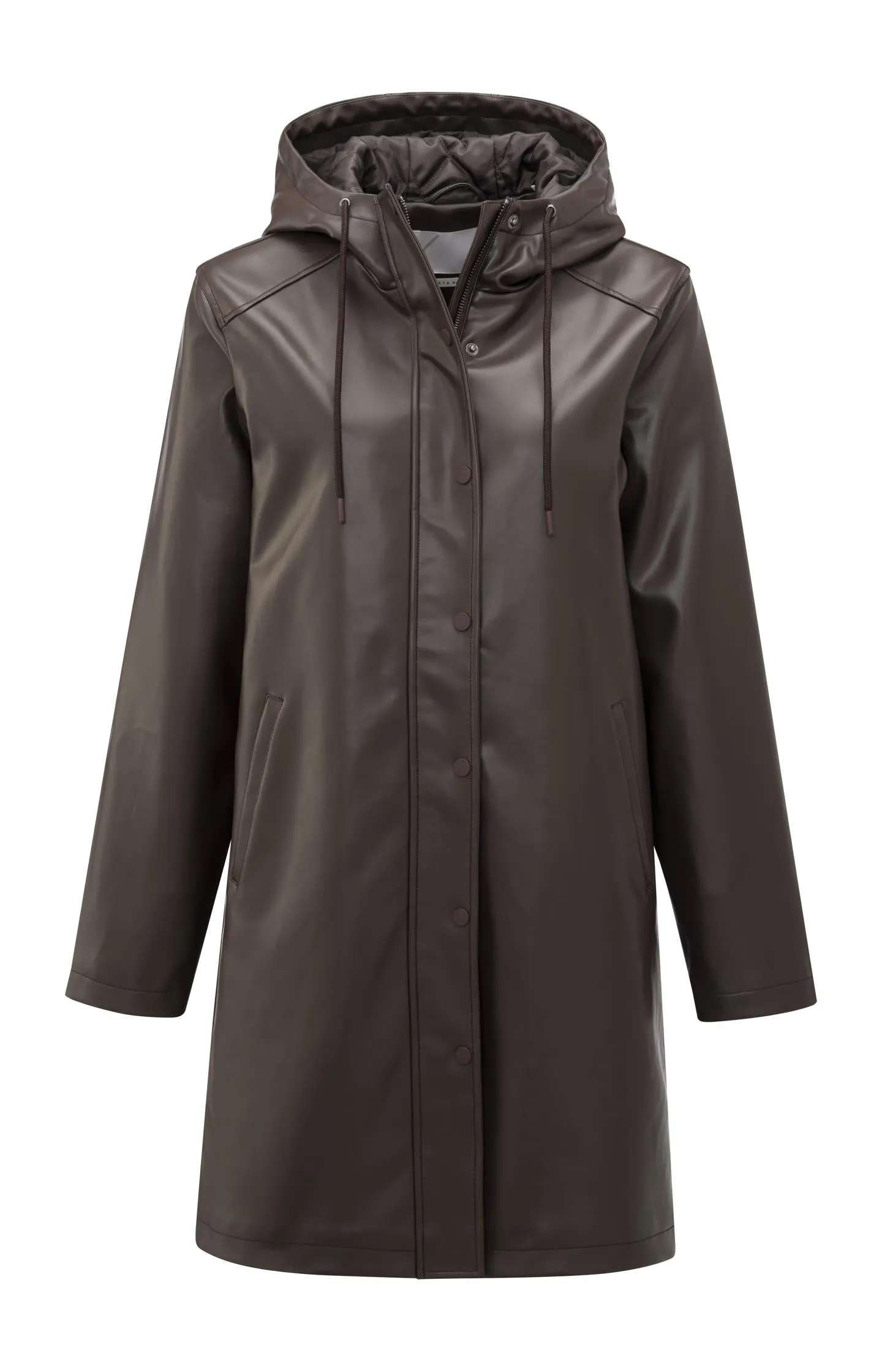 Parka jacket with a hood, pockets, buttons and a zip