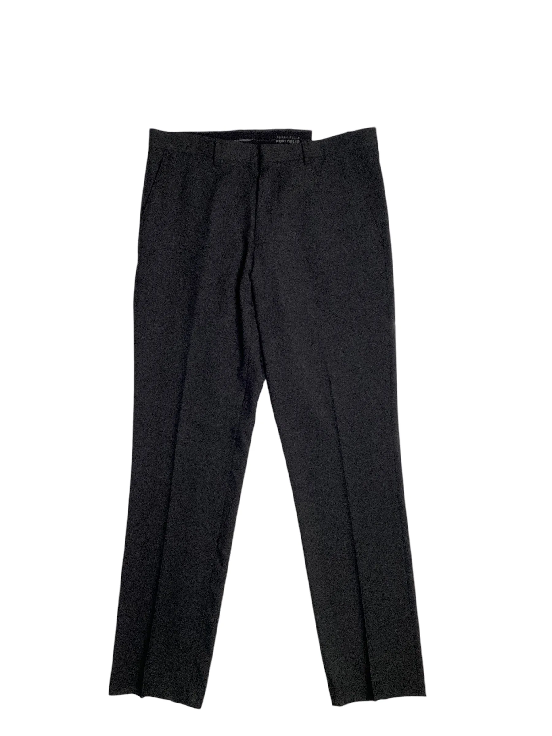 Perry Ellis Portfolio Mens Golf Dress Pants Caviar 34 x 34 Black