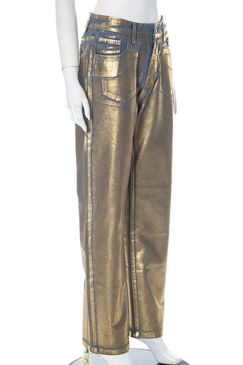 PF0457 Metallic Denim Jeans