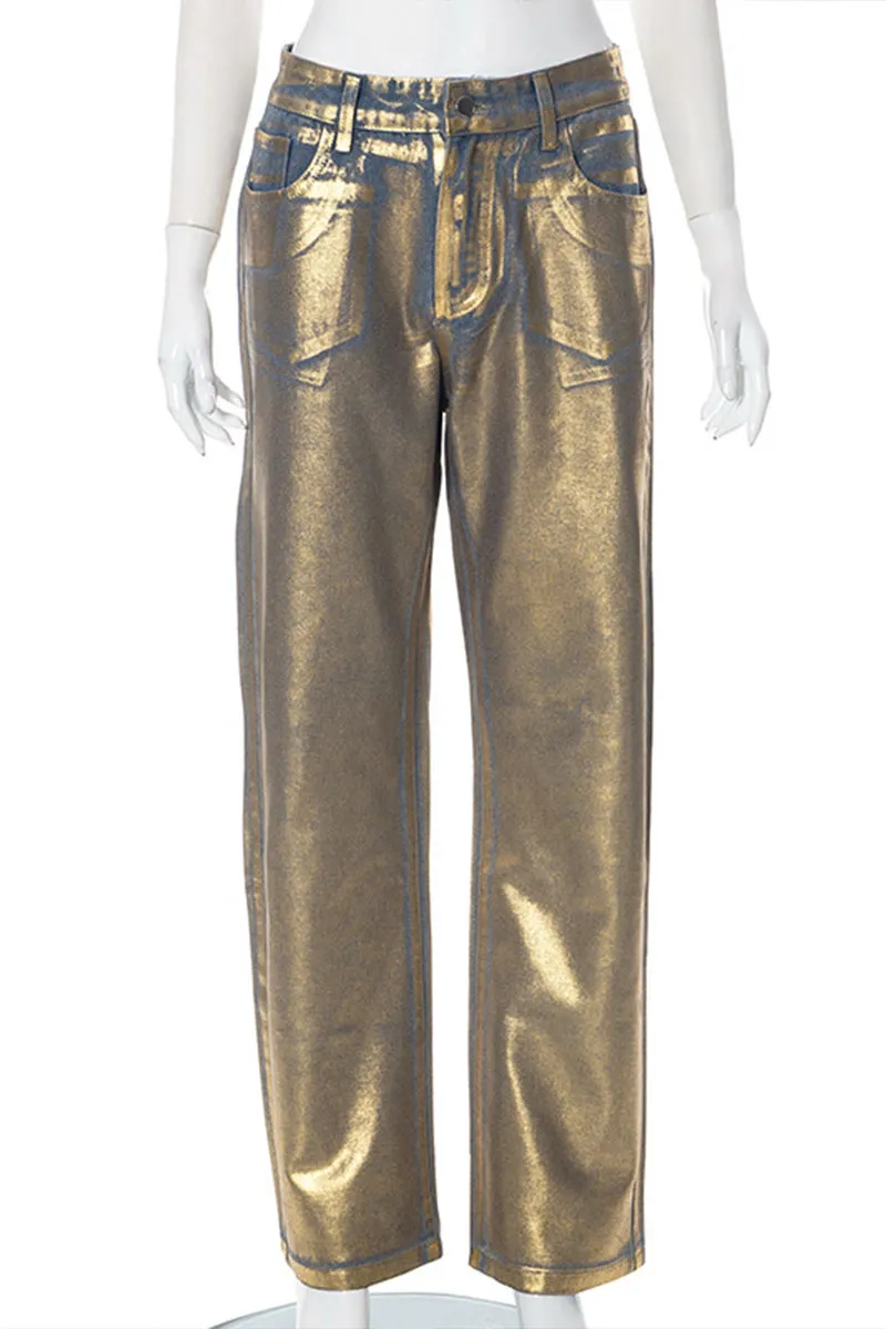 PF0457 Metallic Denim Jeans