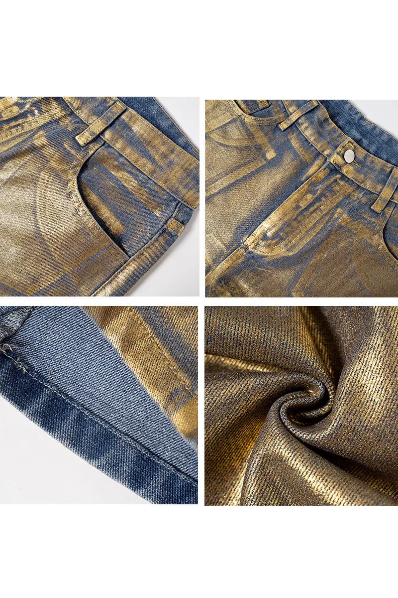 PF0457 Metallic Denim Jeans