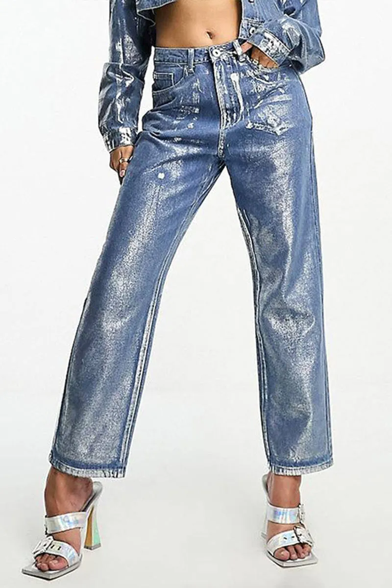 PF0457 Metallic Denim Jeans