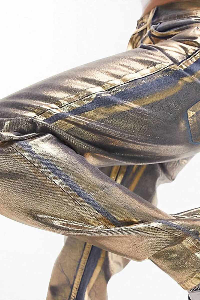 PF0457 Metallic Denim Jeans