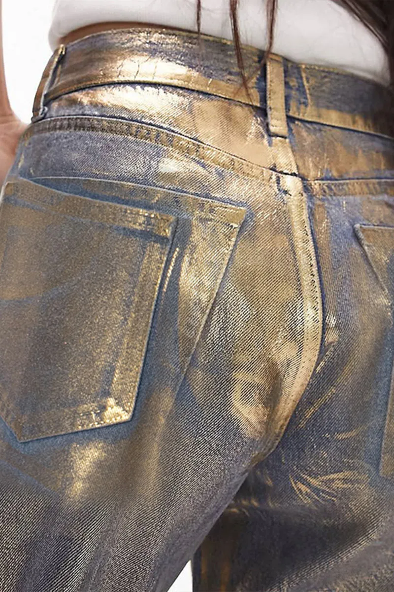 PF0457 Metallic Denim Jeans