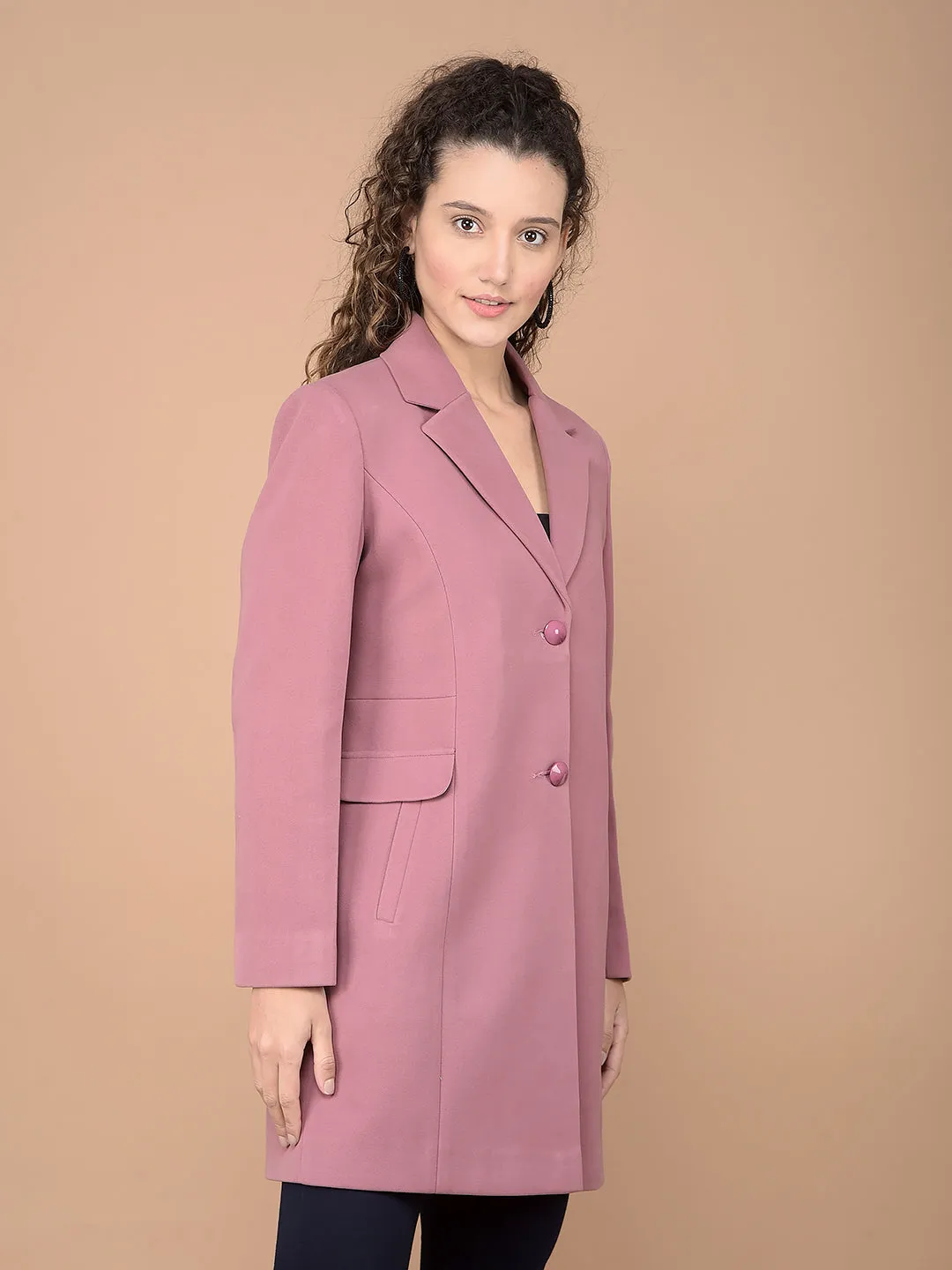 Pink Longline Overcoat