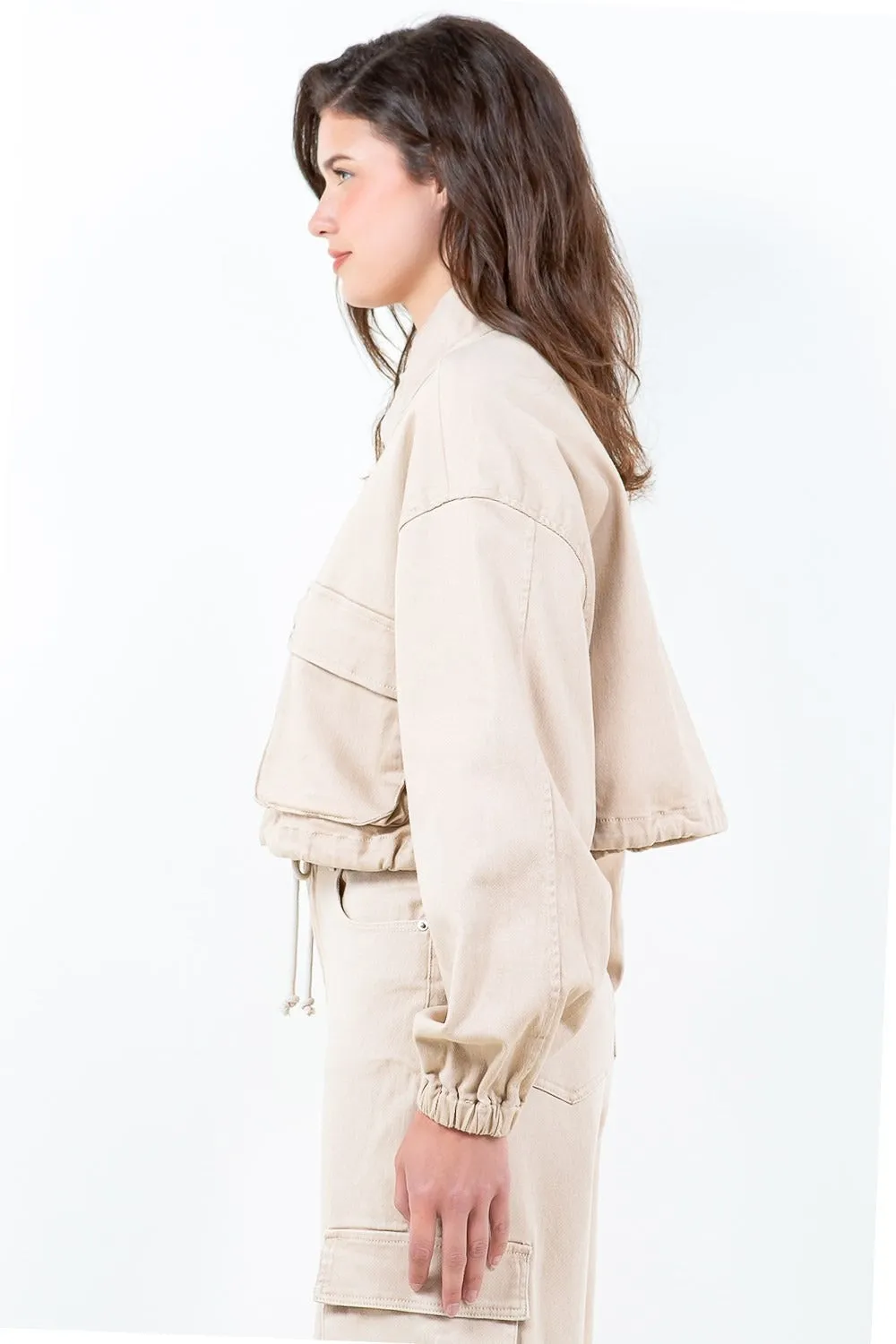 Plus Size Cropped Worker Jacket – American Bazi