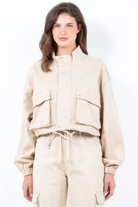 Plus Size Cropped Worker Jacket – American Bazi