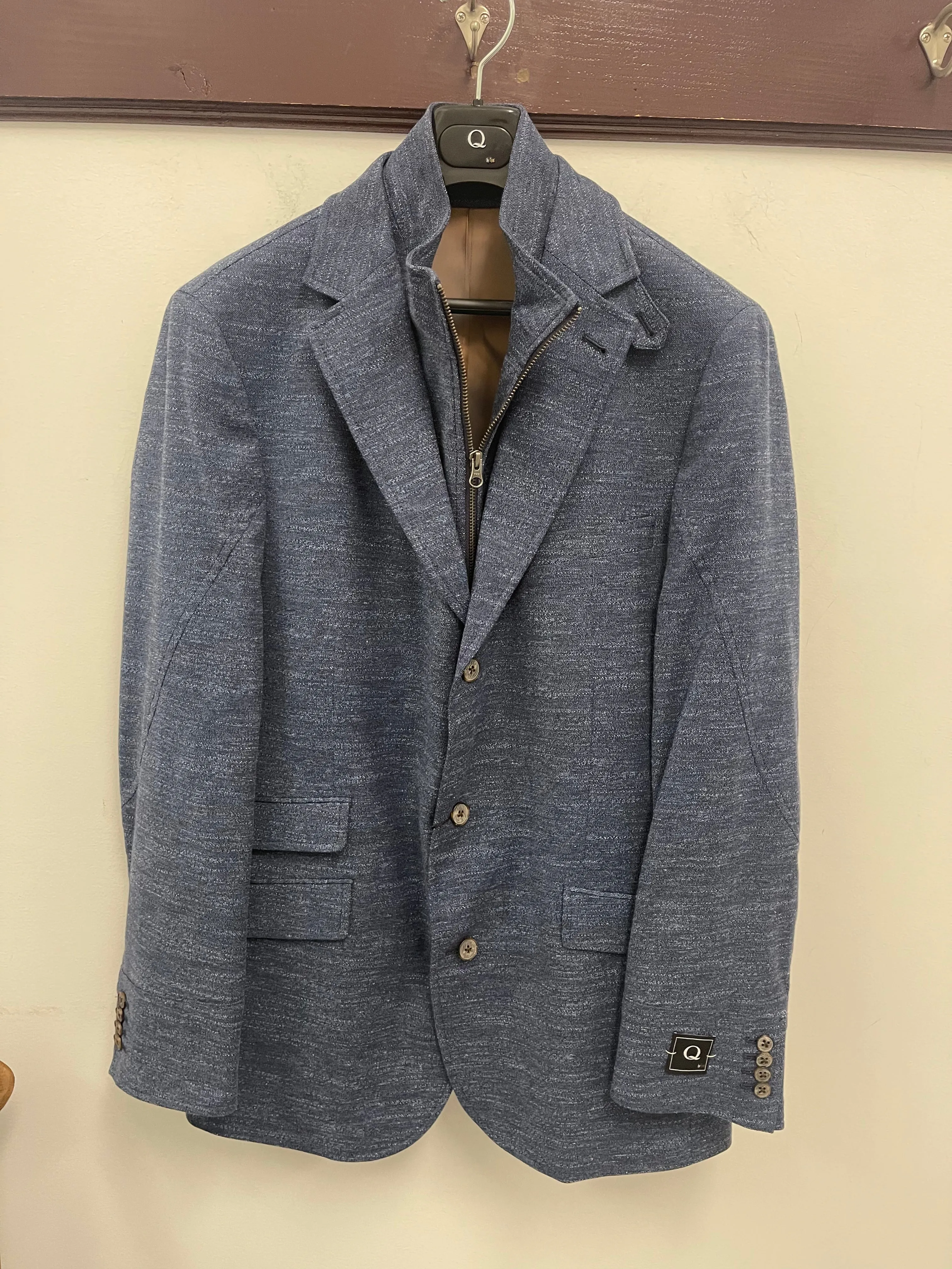 Q by Flynt - Rizzo Sport Coat - Navy Plaid