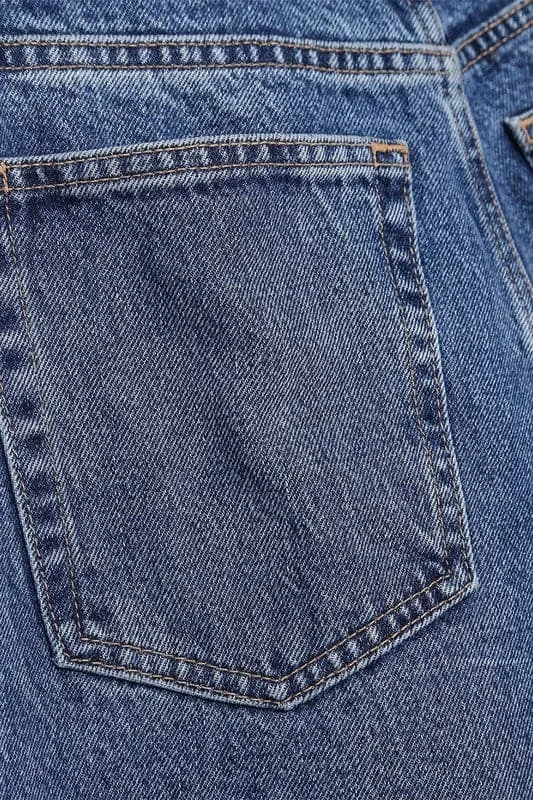 QZ684 Long Length Denim Skirt