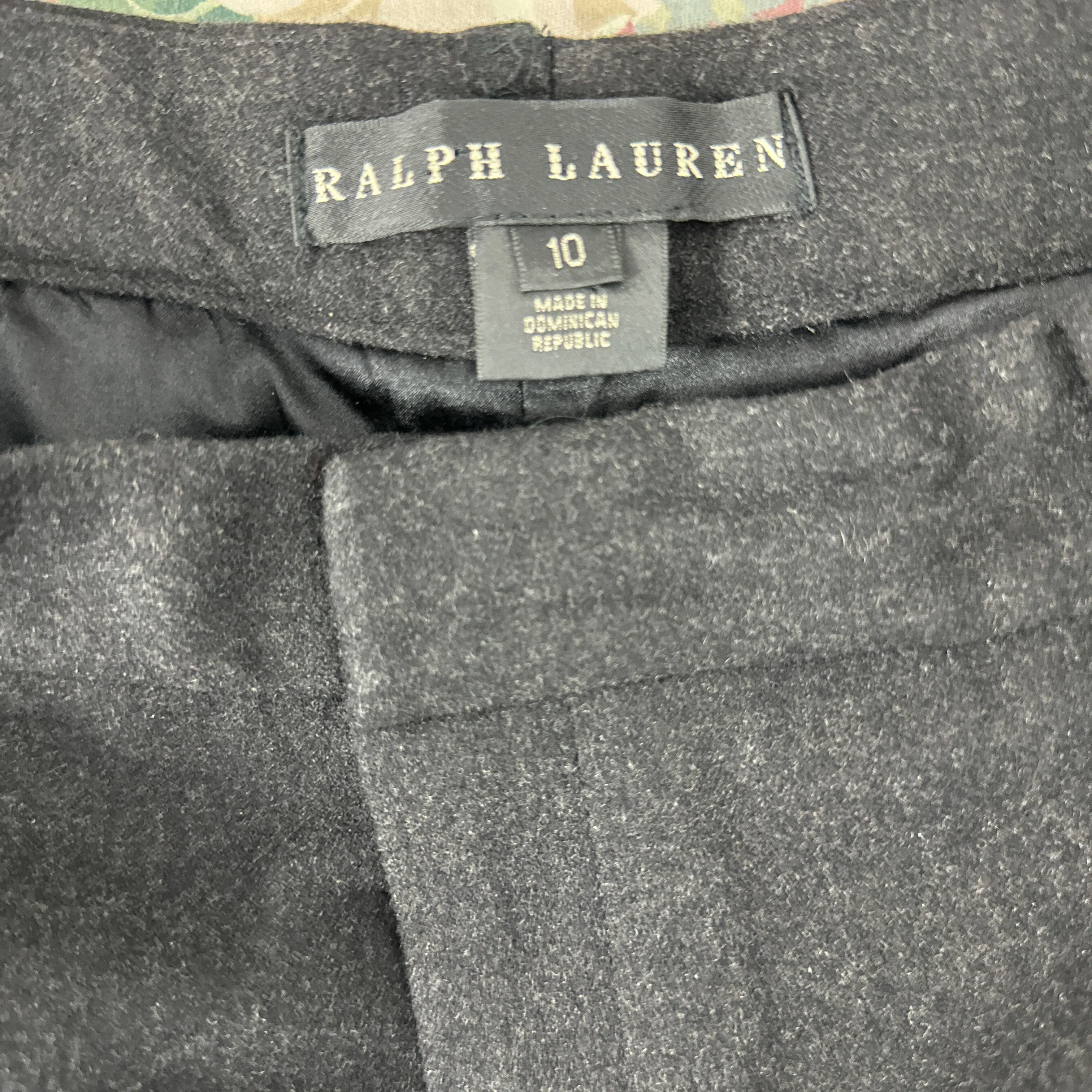 Ralph Lauren | Black Wool/Cashmere Blend Dress Pants | 10
