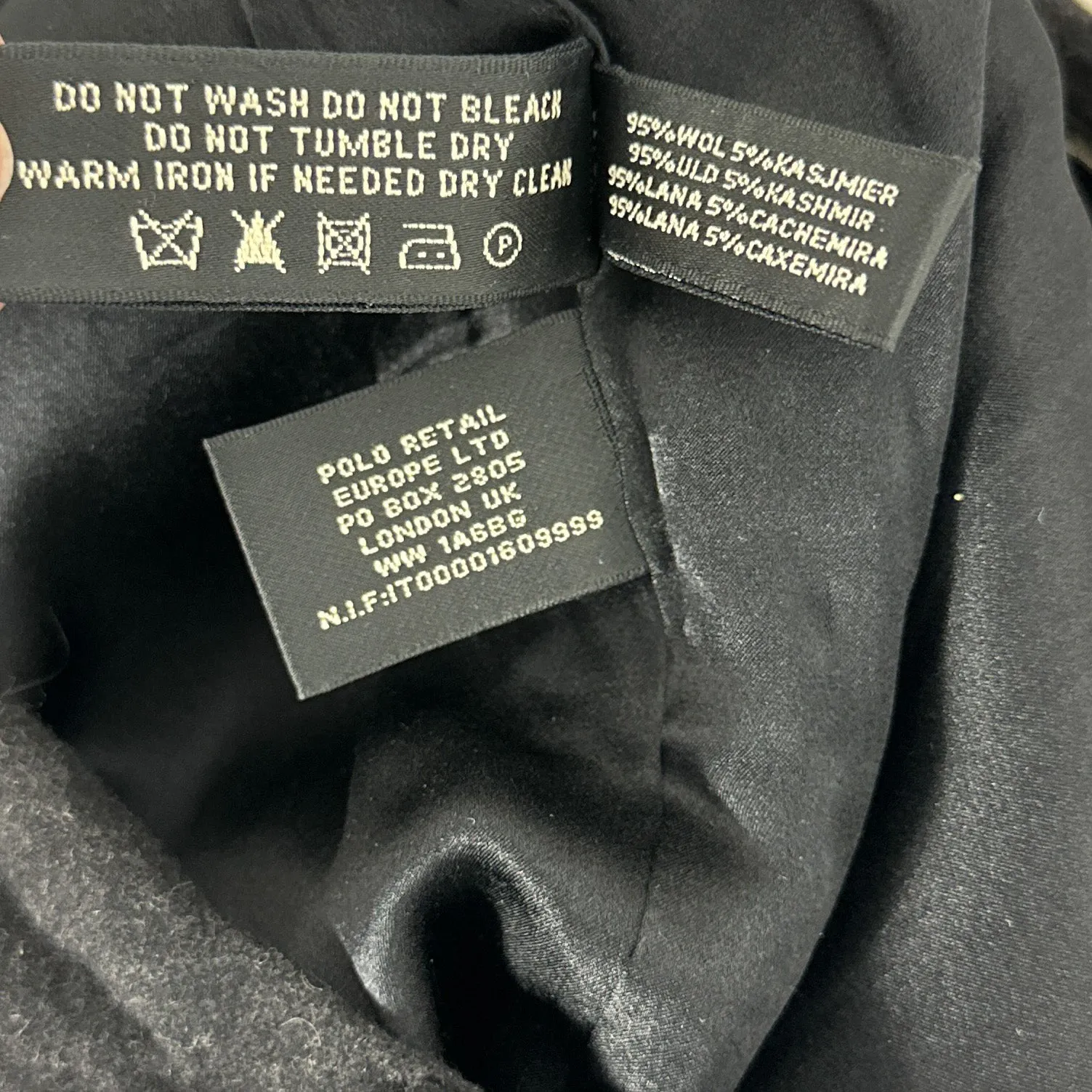 Ralph Lauren | Black Wool/Cashmere Blend Dress Pants | 10