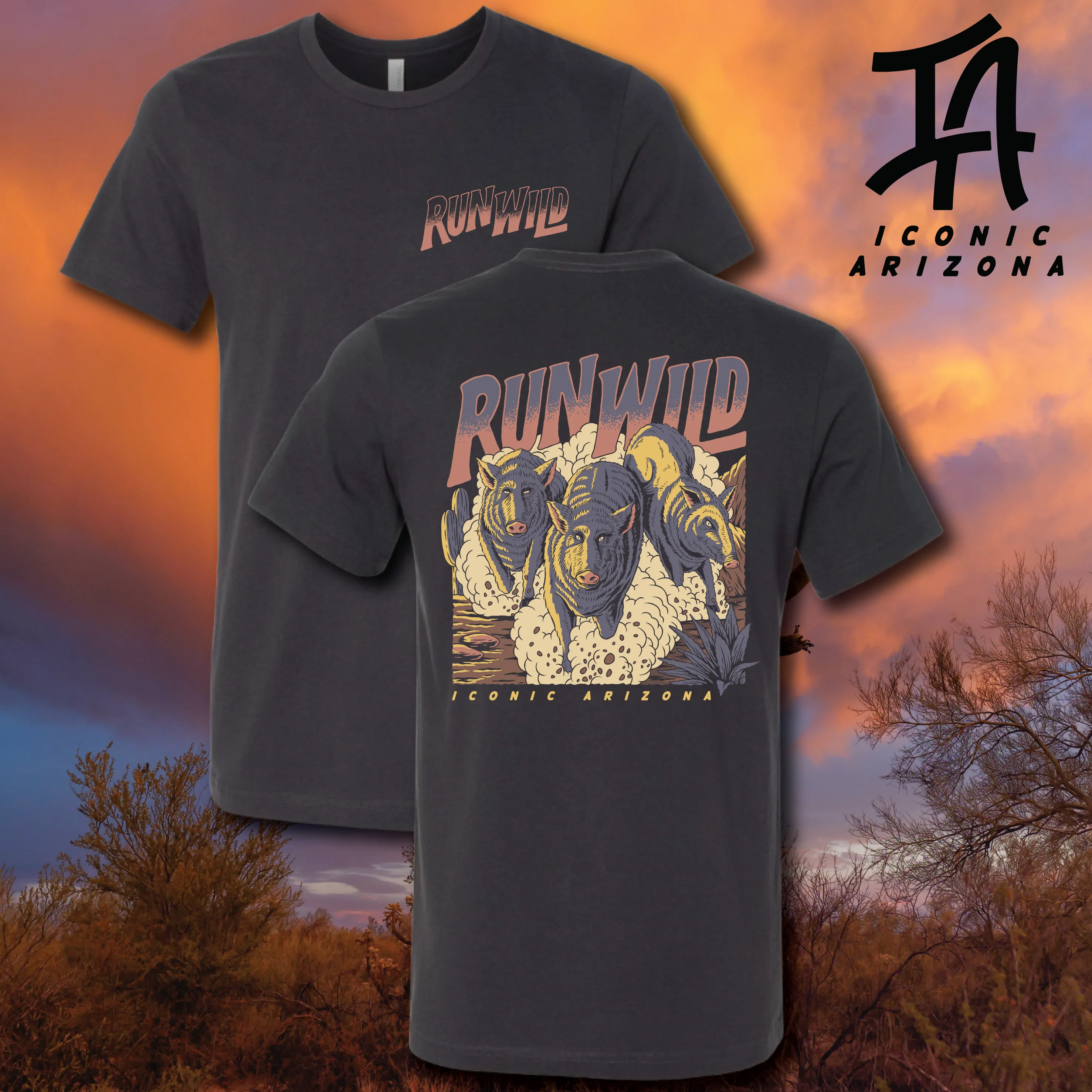 Run Wild Unisex Tee - Dark Grey - FINAL SALE