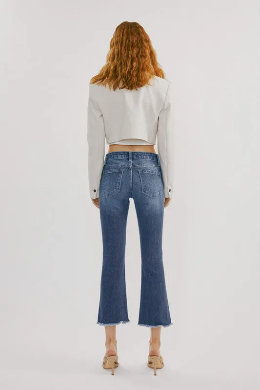 Scarlet Mid Rise Crop Flare KanCan Jeans