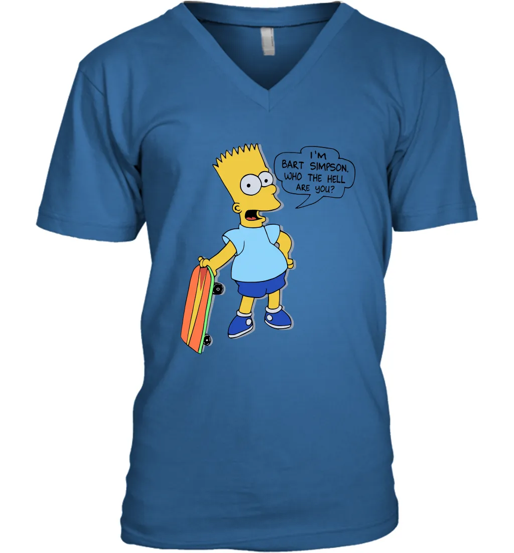 The Great Bart Simpson Who The Hell Are You School Ban of 1990 Shirt Men's Vneck
