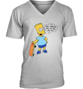 The Great Bart Simpson Who The Hell Are You School Ban of 1990 Shirt Men's Vneck