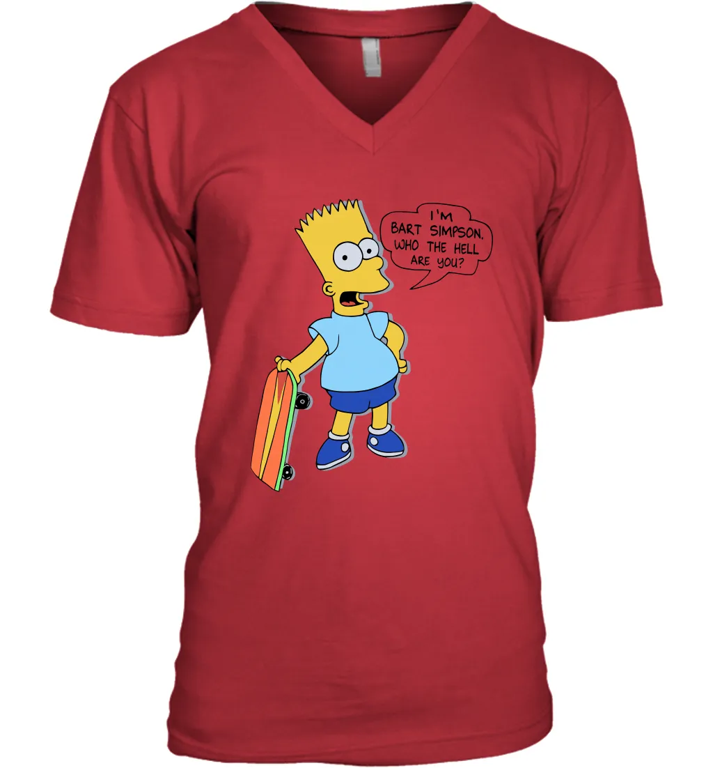 The Great Bart Simpson Who The Hell Are You School Ban of 1990 Shirt Men's Vneck