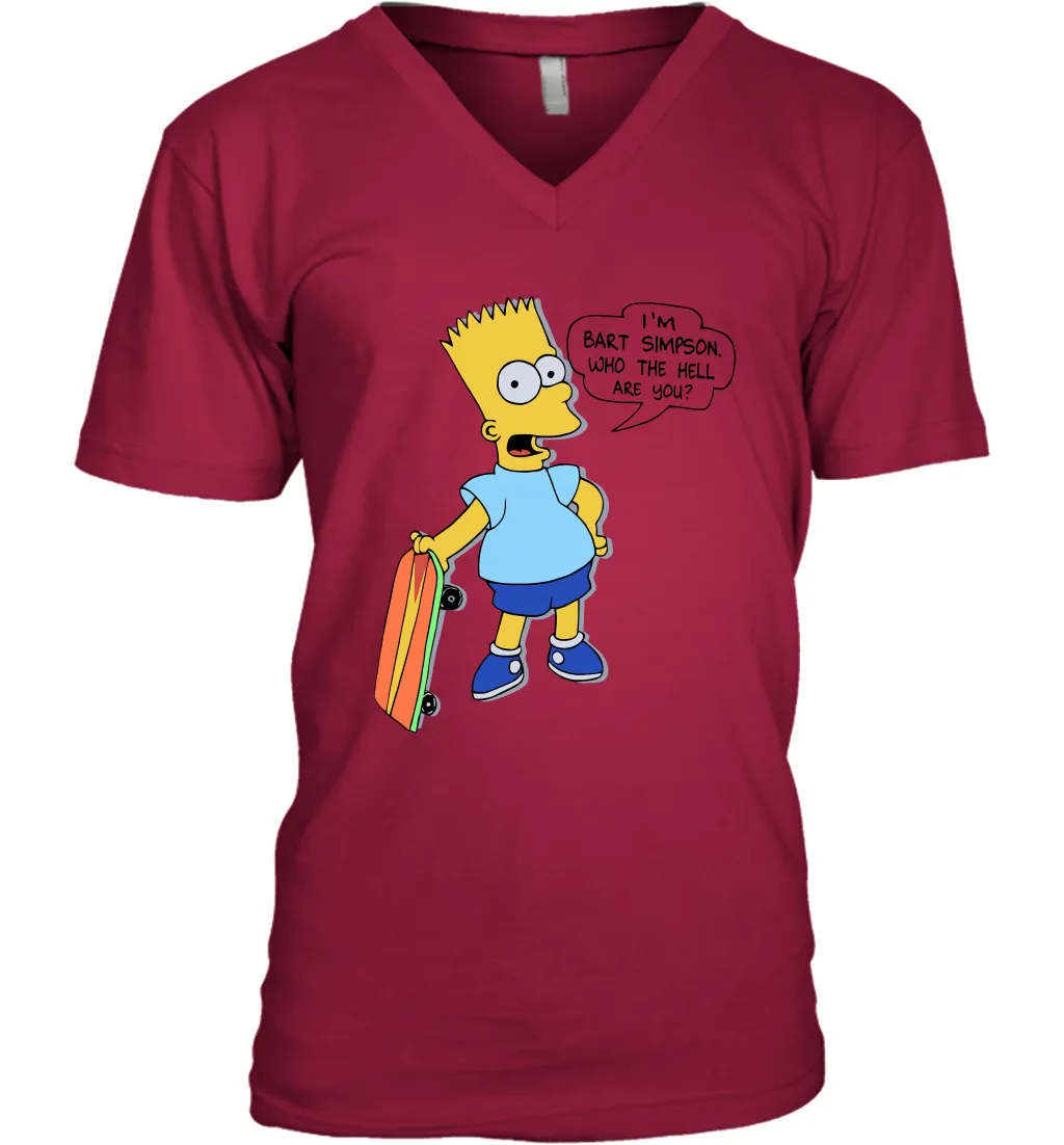 The Great Bart Simpson Who The Hell Are You School Ban of 1990 Shirt Men's Vneck