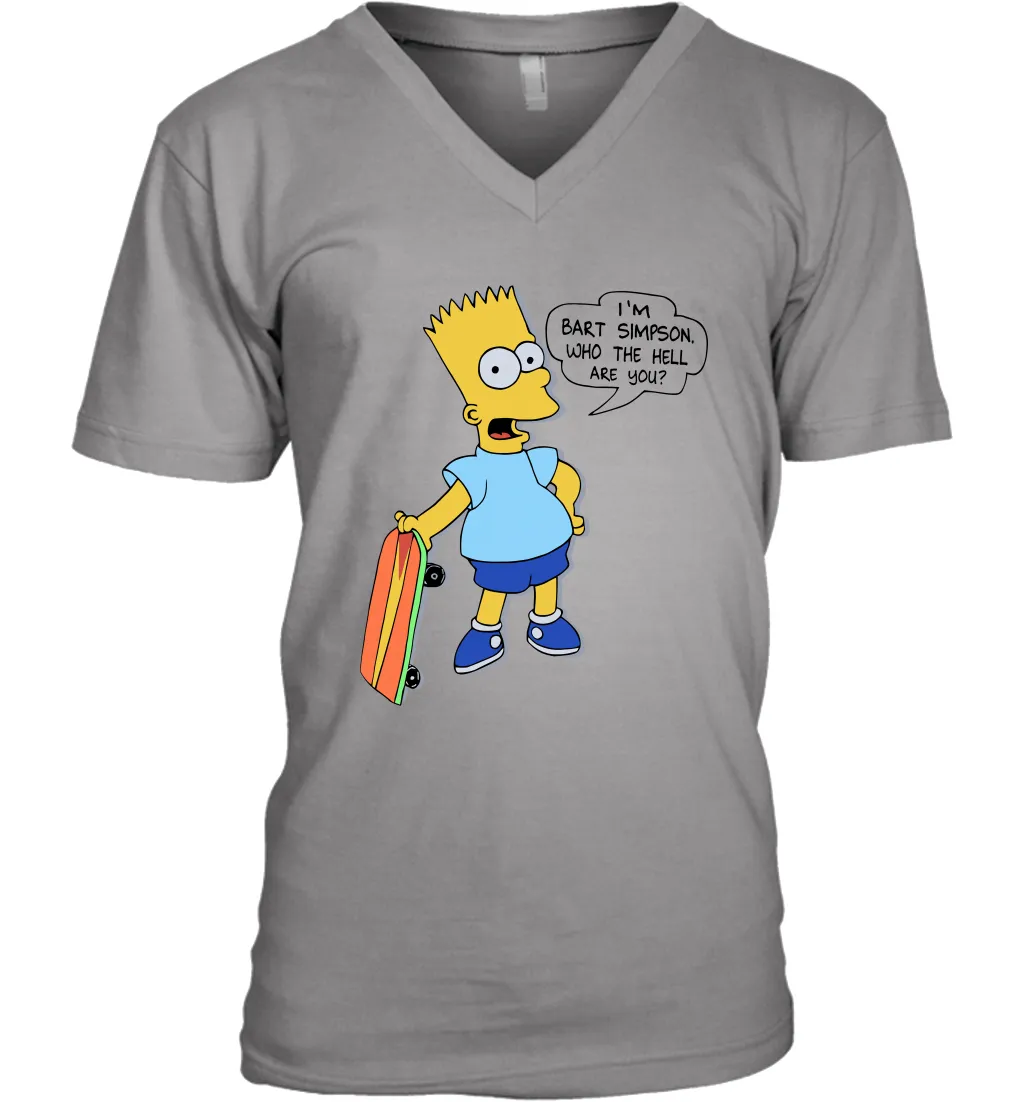 The Great Bart Simpson Who The Hell Are You School Ban of 1990 Shirt Men's Vneck