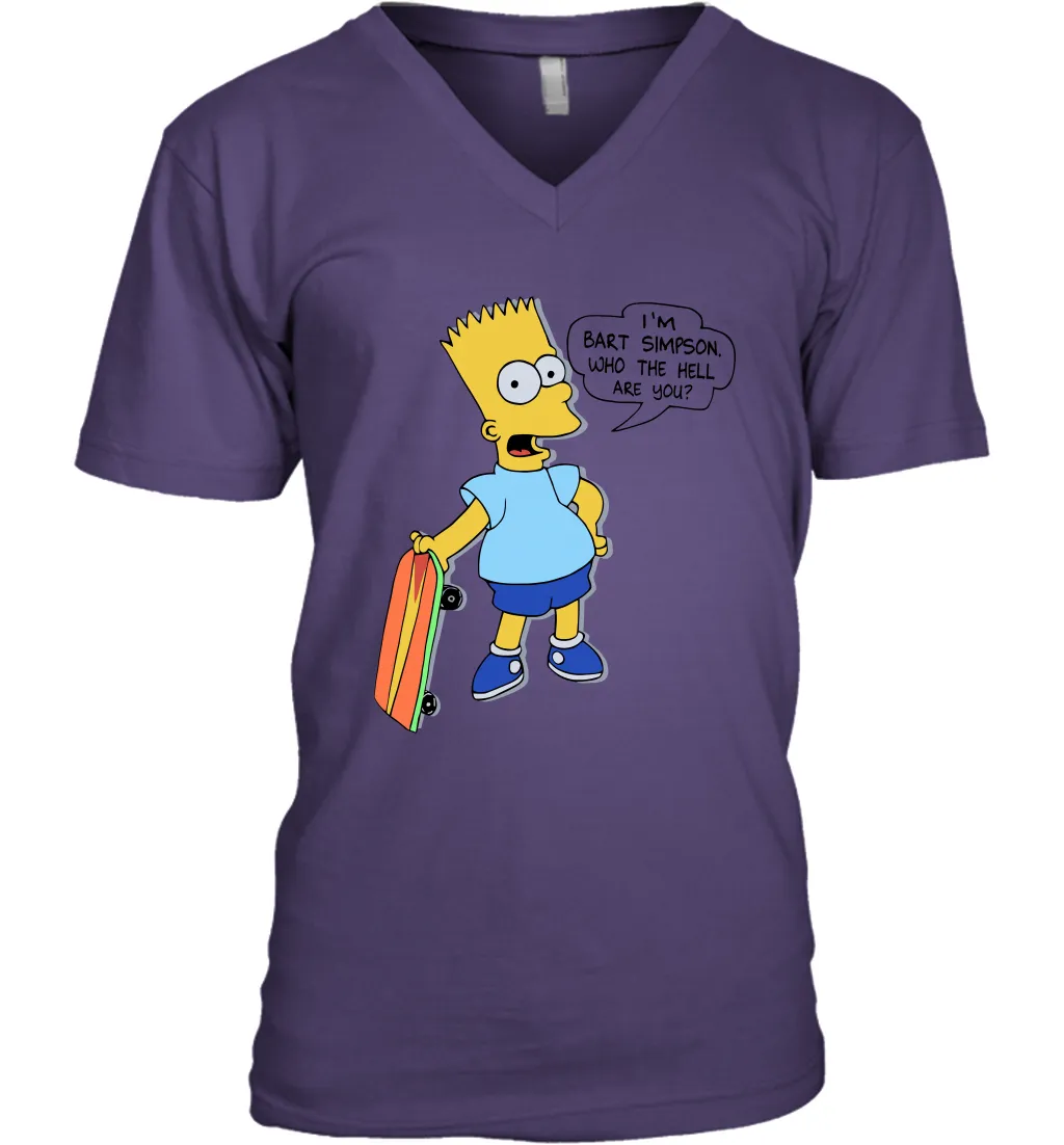 The Great Bart Simpson Who The Hell Are You School Ban of 1990 Shirt Men's Vneck