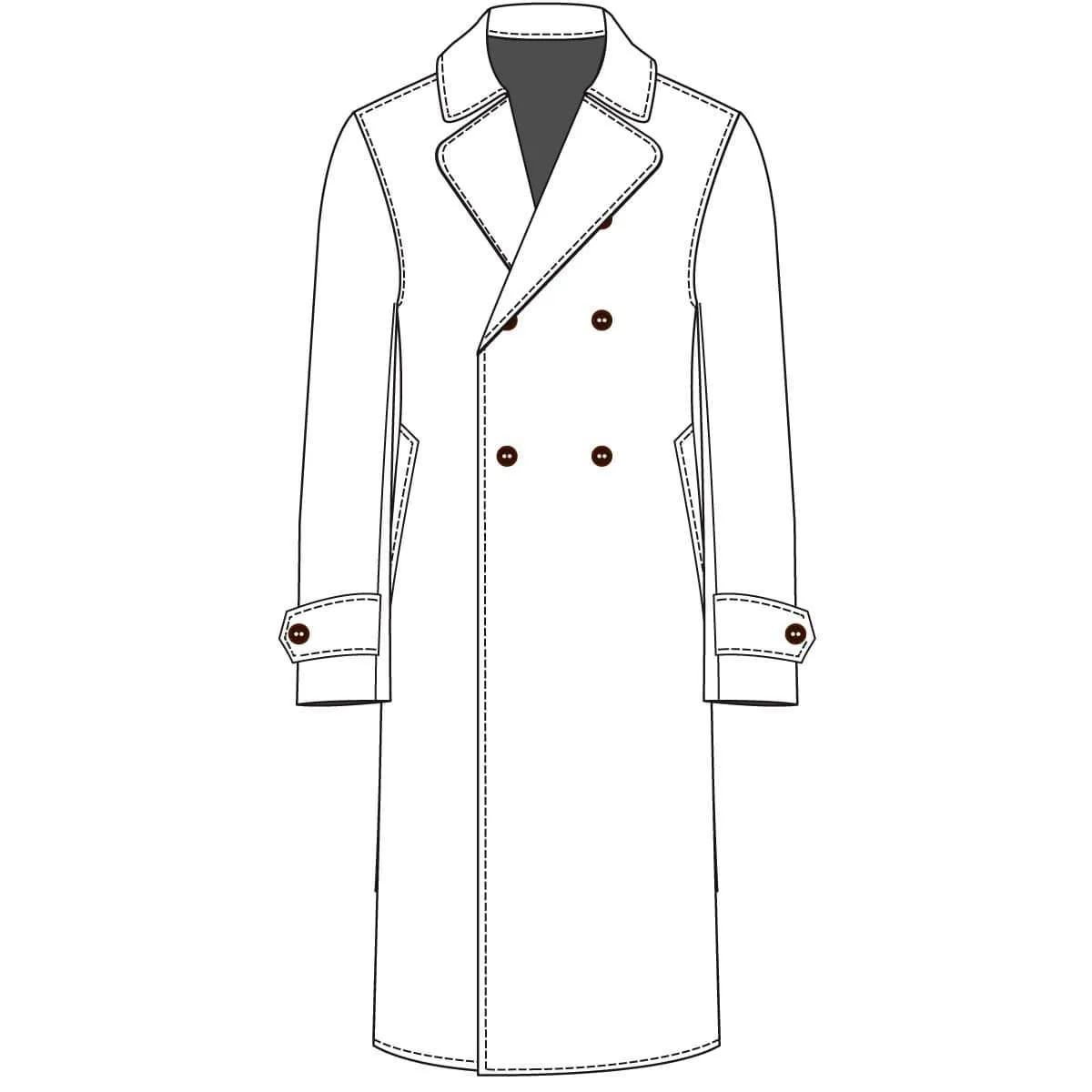 The Stately Overcoat | Burgundy Blue