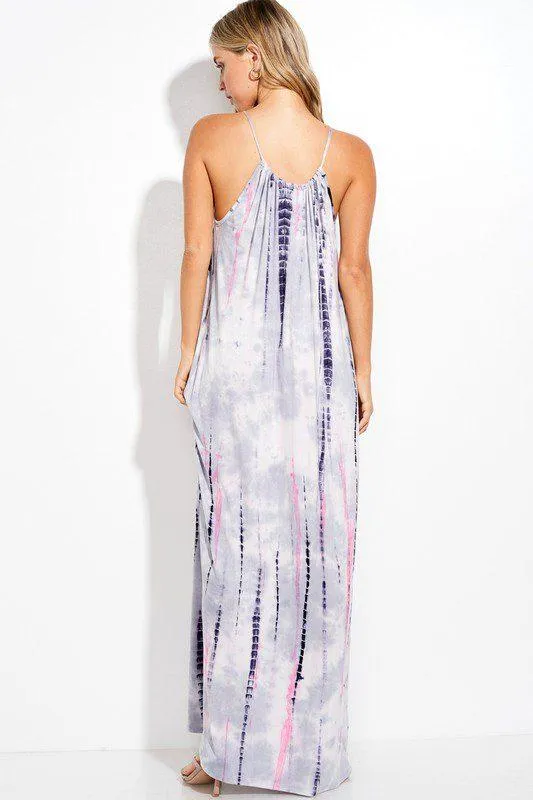 Tie Dye Spaghetti Strap Cami Maxi Dress