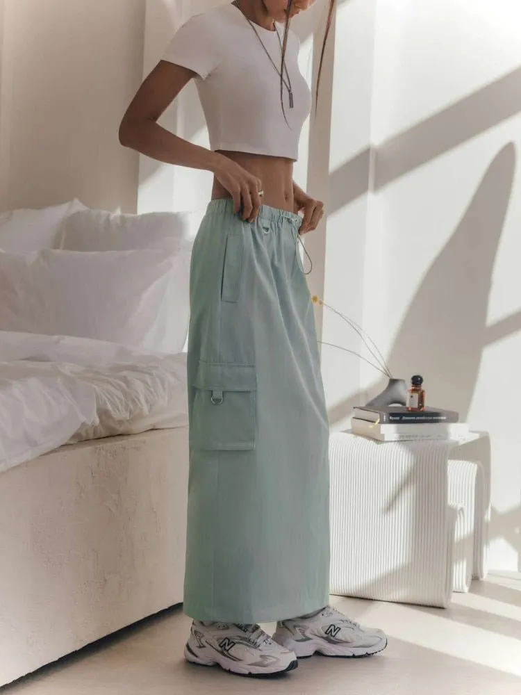 Trendy Cargo Skirt - Retro Vibes, Comfy Cotton
