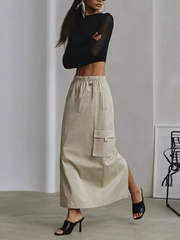 Trendy Cargo Skirt - Retro Vibes, Comfy Cotton
