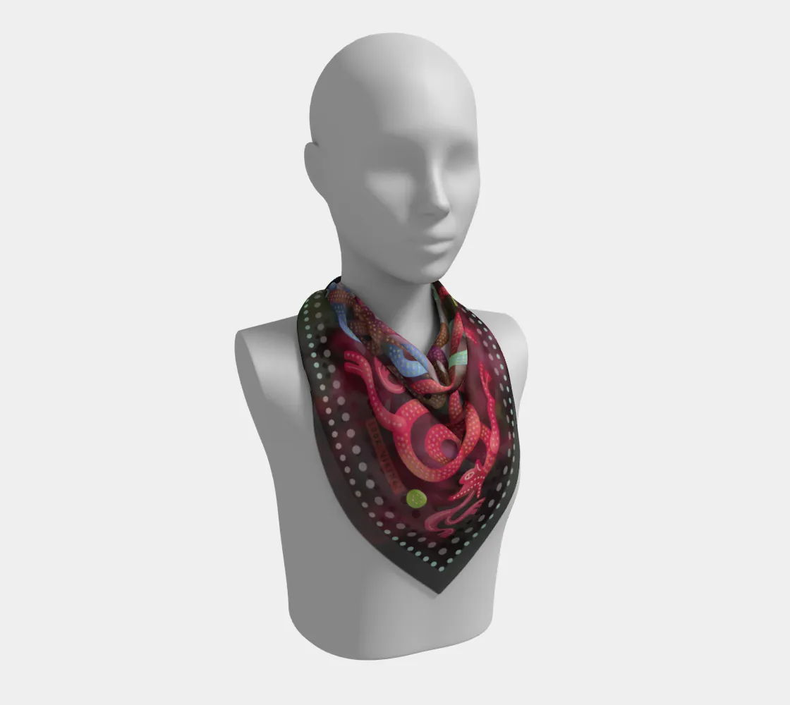 Viking Spring Multicolor Jellinge 1 Silk-like Poly Scarf (4 sizes-3 fabrics)