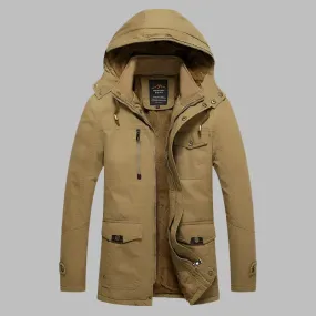 Vince Polar Parka | Warmer wasserdichter Parka-Wintermantel für Herren mit Fellkragen und Fleecefutter