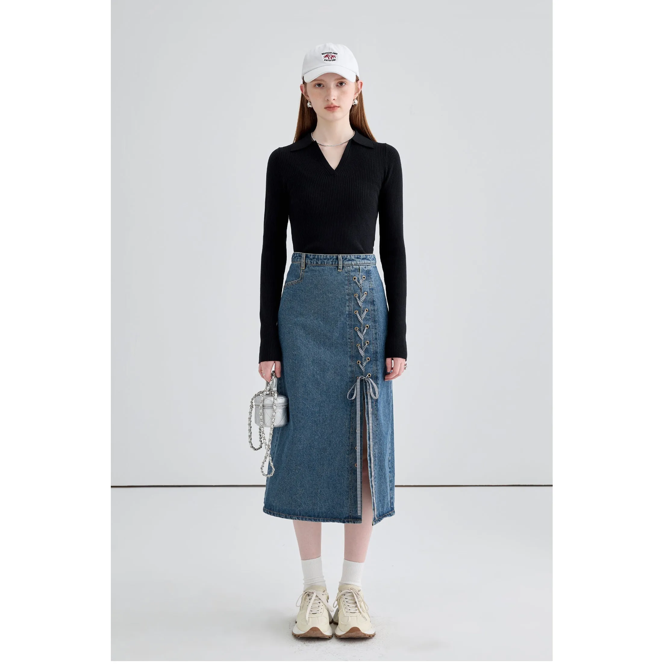 Vintage Women's A Line Denim Skirt