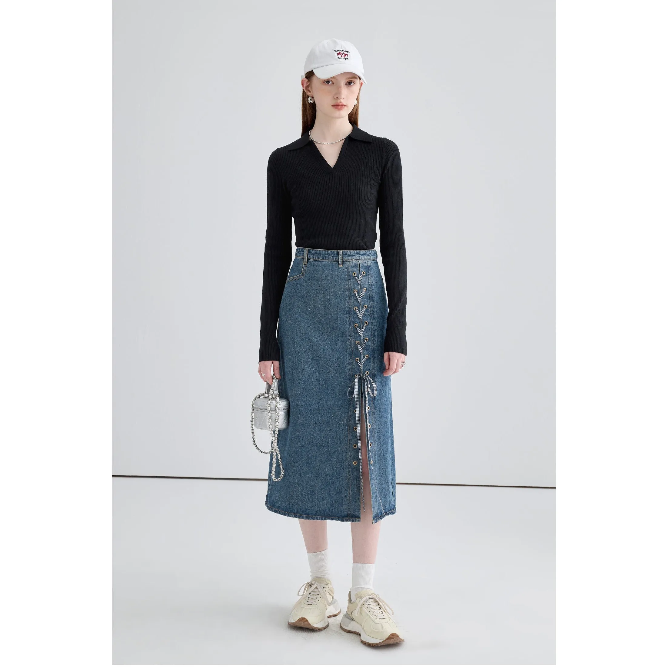 Vintage Women's A Line Denim Skirt