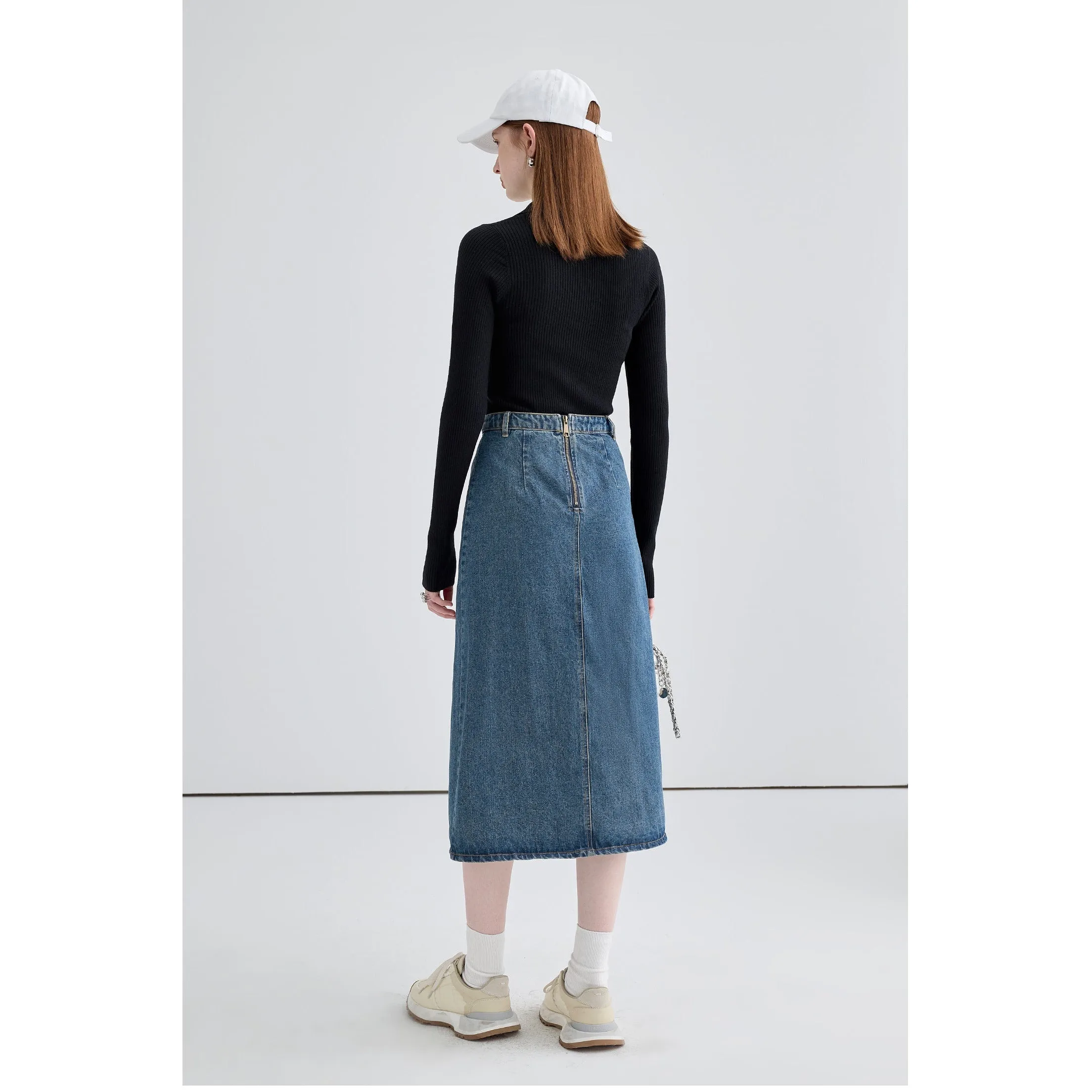 Vintage Women's A Line Denim Skirt