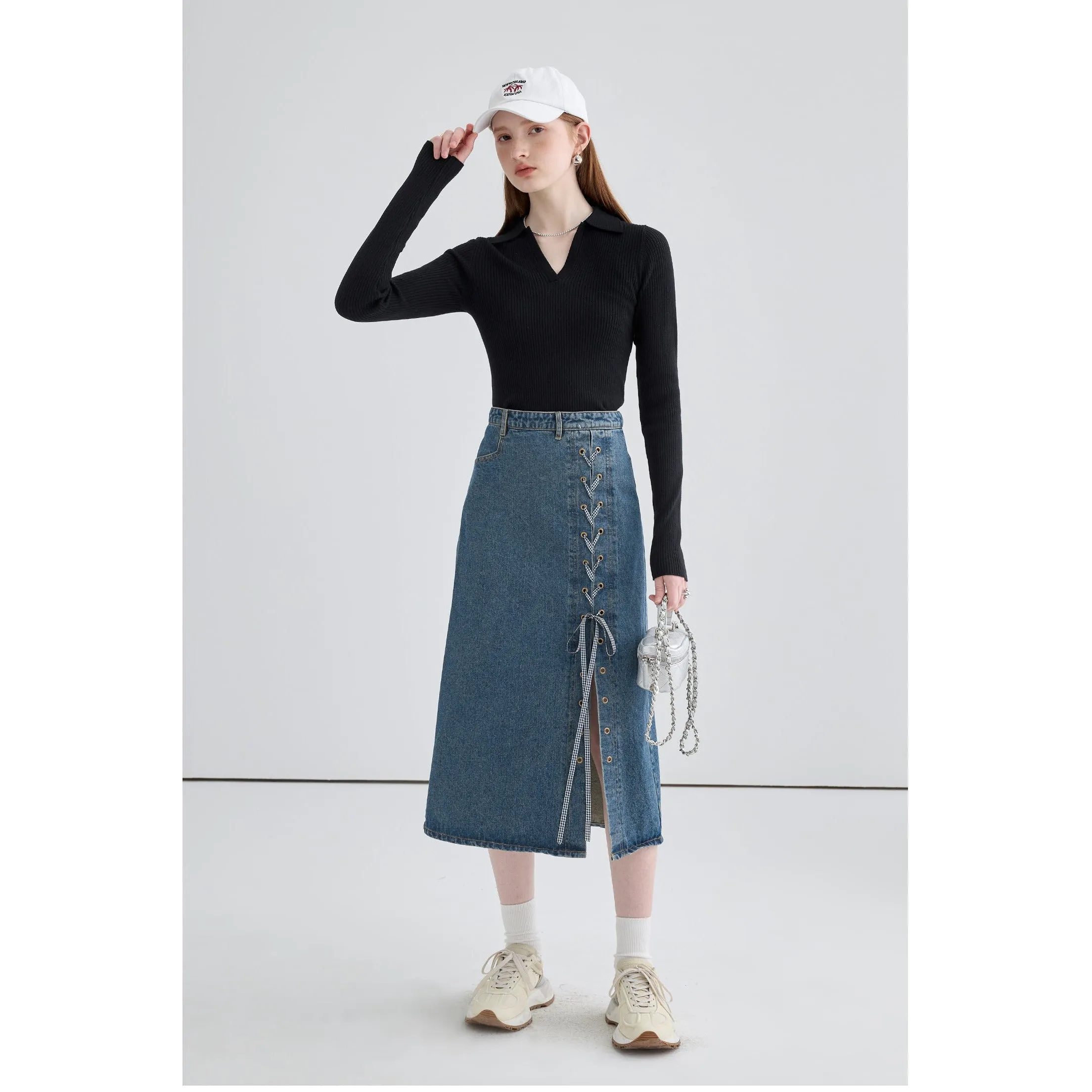Vintage Women's A Line Denim Skirt