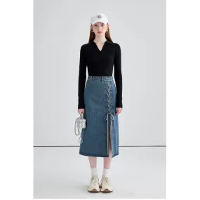 Vintage Women's A Line Denim Skirt