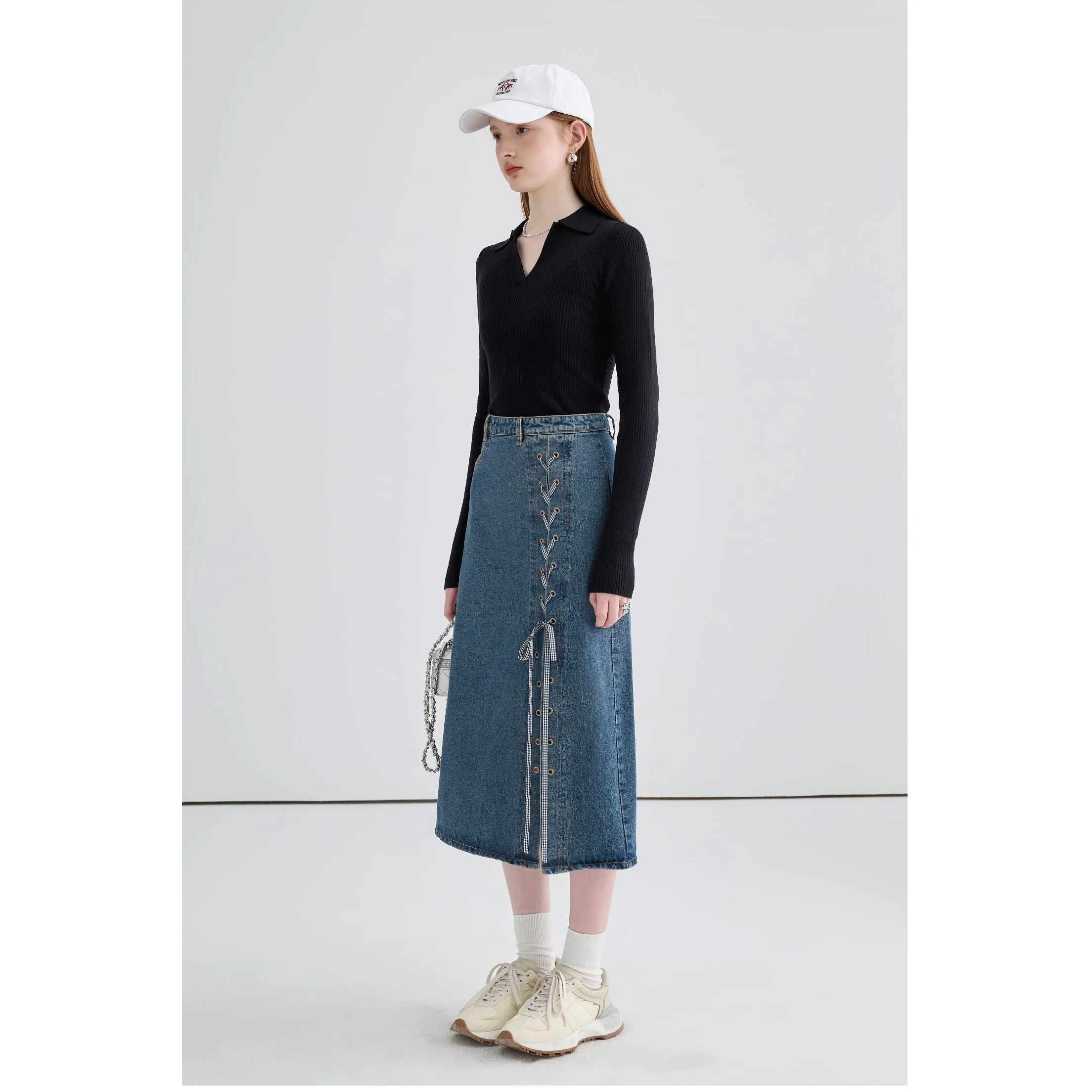 Vintage Women's A Line Denim Skirt