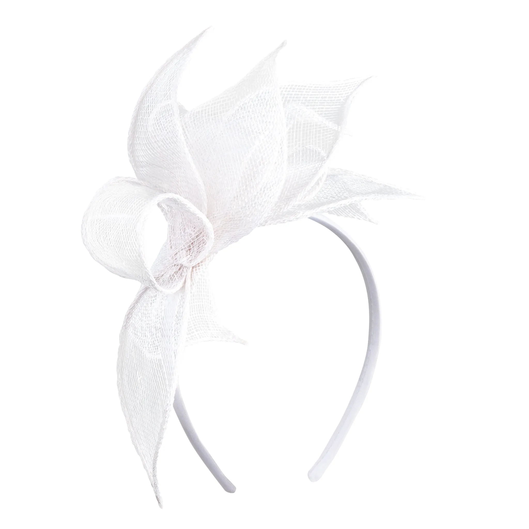White Flower Leaf Headband