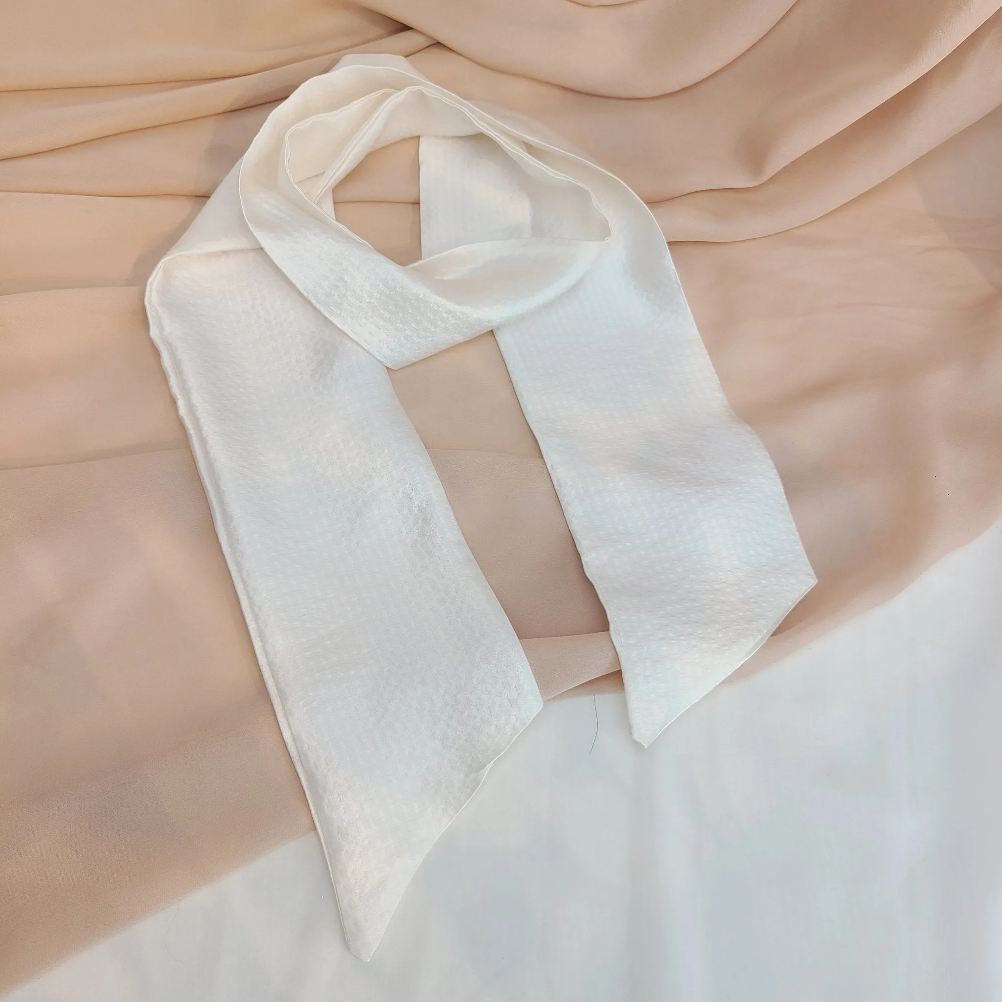 White Silk Scarf R Belliard