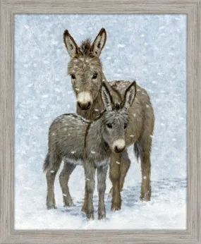 Winter Donkeys Framed Art